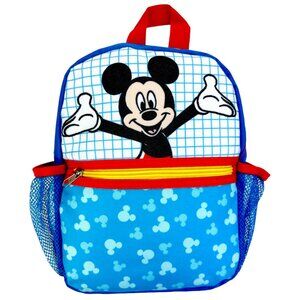 Disney Mickey Mouse Blue Mini Backpack Polka Dot 10" High 18M Child Harness